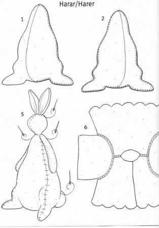 Тильда Кролик: выкройка мягкой игрушки для шитья