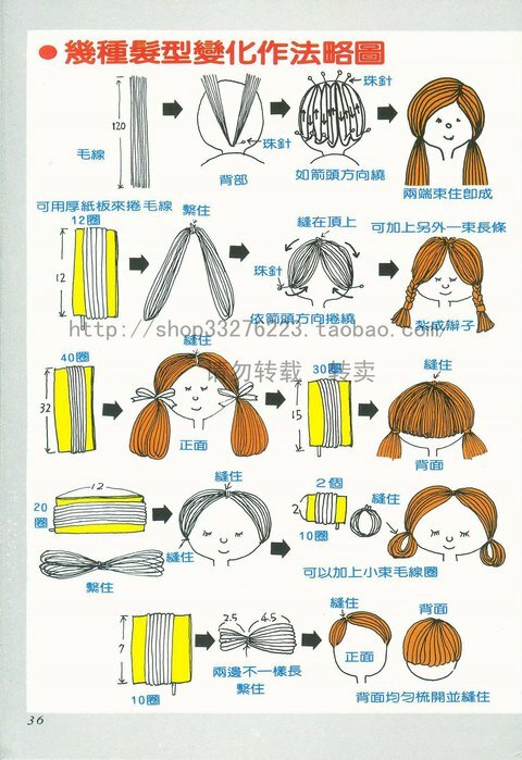 Как сделать волосы для куклы своими руками: Мастер-Классы в журнале Ярмарки Мастеров
