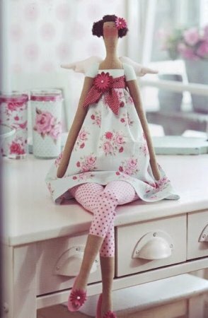Тильда FlowerGarden Angel: выкройка куклы для шитья