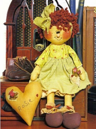 Девчонка в желтом кукла примитив. Выкройка