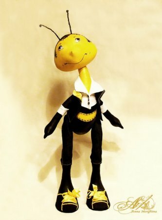 Примитивная кукла пчелка. Выкройка