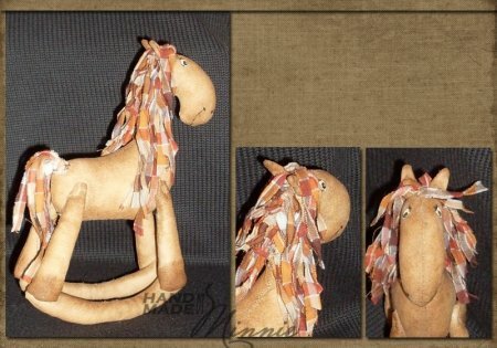 Текстильная игрушка "конь-качалка". Выкройка