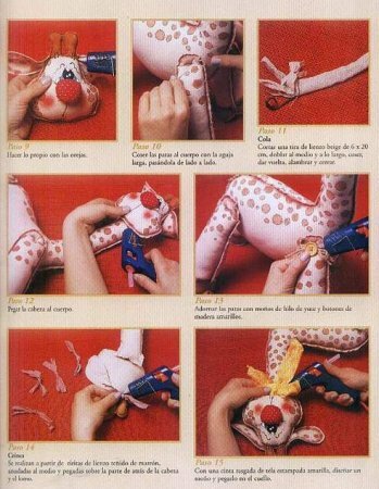Выкройка мягкой игрушки жирафа