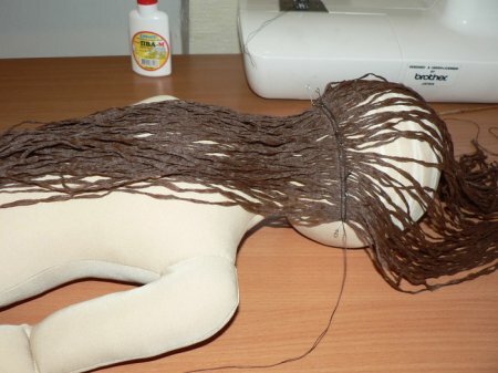 Волосы для текстильной куклы. Мастер-класс