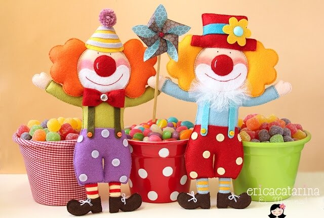 Клоуны и Гномы-Выкройки. Игрушки из фетра. Фотоальбом участника Ladybug