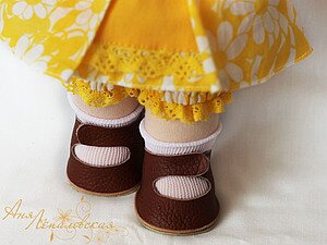 Обувь для вальдорфской куклы - симпатичные туфли