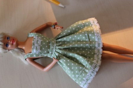 Летнее платье для Барби из хлопка – подробный мастер-класс
