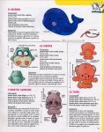 Итальянский журнал, содержащий игрушки из фетра и ход работы по их созданию