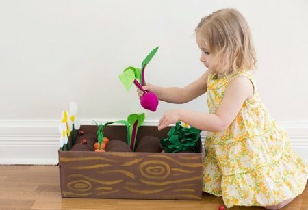 Развивающие игрушки из фетра - Грядки для малышей